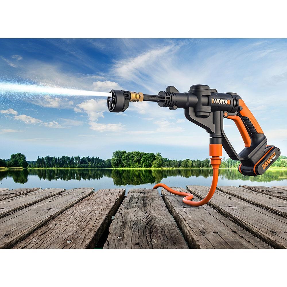 WorxWORX WG620E.2 20Volt 2.0Ah. Li-ion 24 Bar Basınçlı Yıkama Tabancası + 4 Parça Yıkama SetiWG620E.2