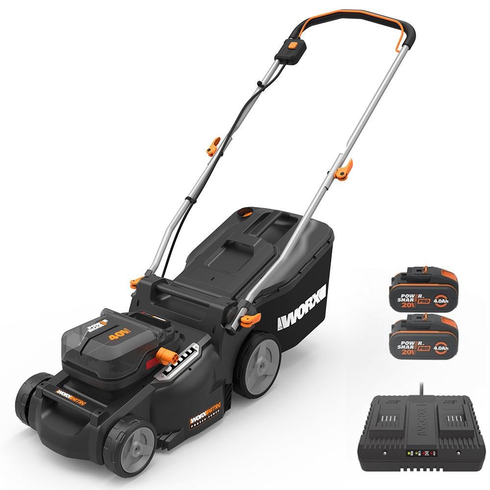 WorxWORX WG737E 40Volt 4.0Ah. Li-ion 37CM Profesyonel Kömürsüz Şarjlı Çim BiçmeWG737E