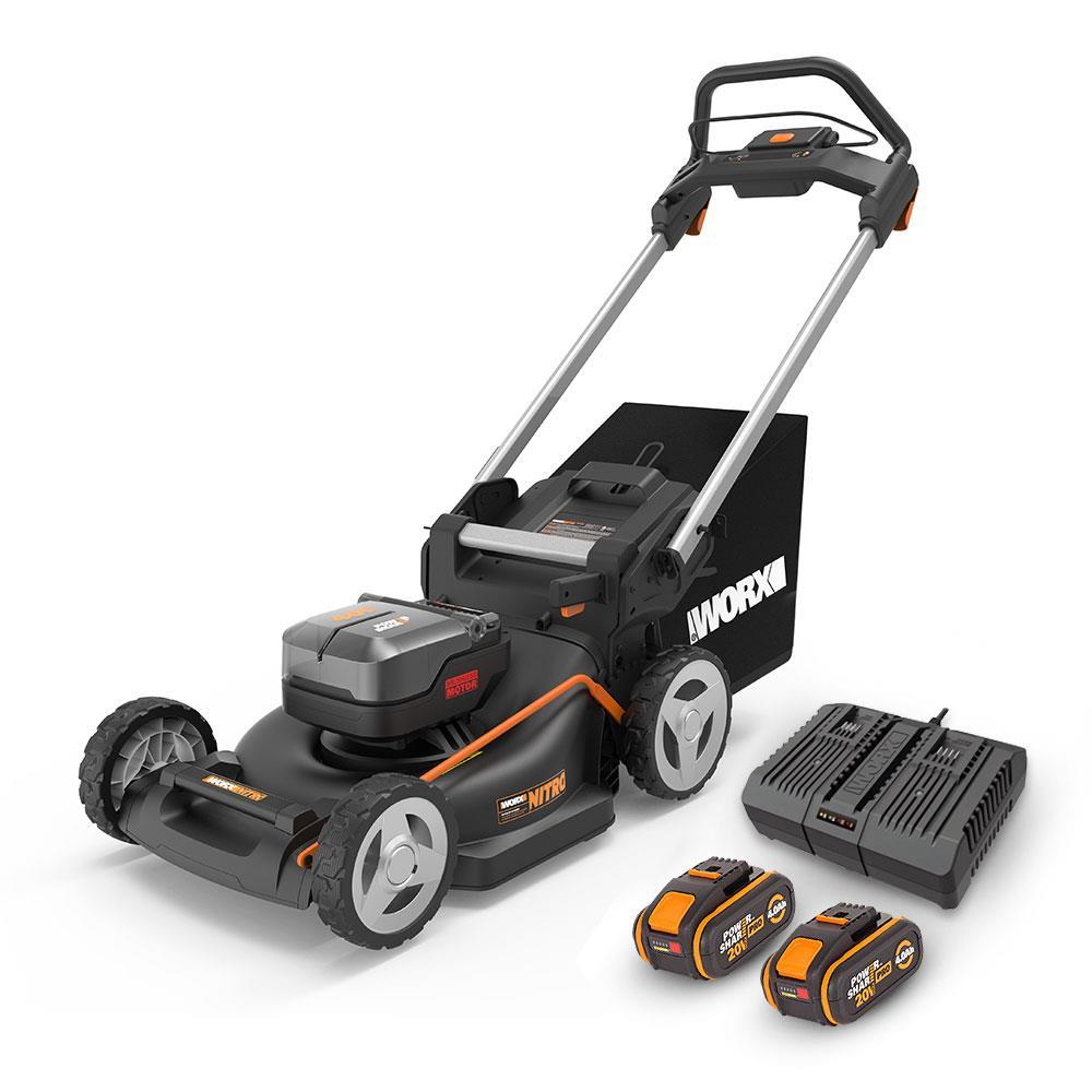 WorxWORX WG748E 40Volt 4.0Ah. Li-ion 46CM Profesyonel Kömürsüz Şarjlı Çim BiçmeWG748E