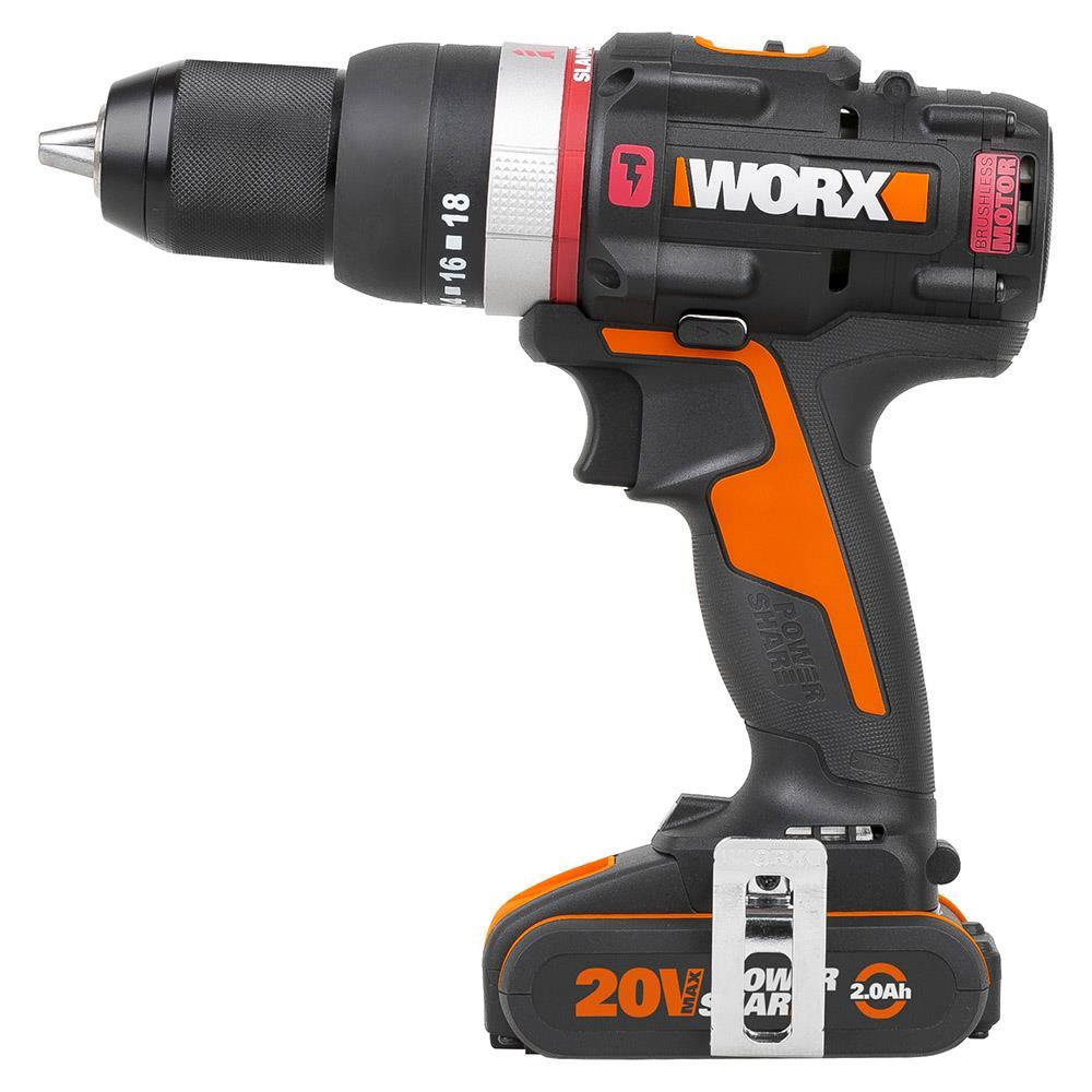WorxWORX WX-JCR 20Volt/2.0Ah Li-ion Çift Akülü Kömürsüz Profesyonel Darbeli Şarjlı MatkapWX-JCR
