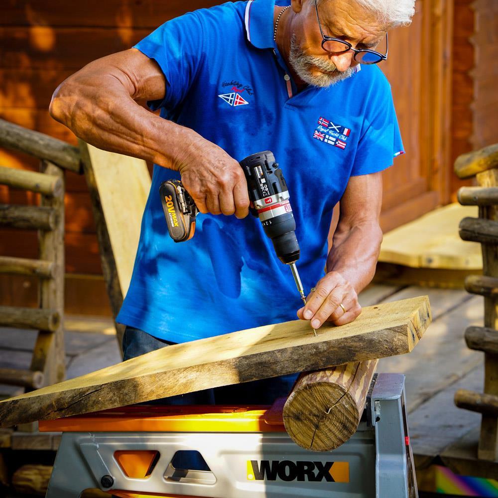 WorxWORX WX-JCR.9 20Volt Kömürsüz Profesyonel Darbeli Matkap (Akü Dahil Değildir)WX-JCR.9