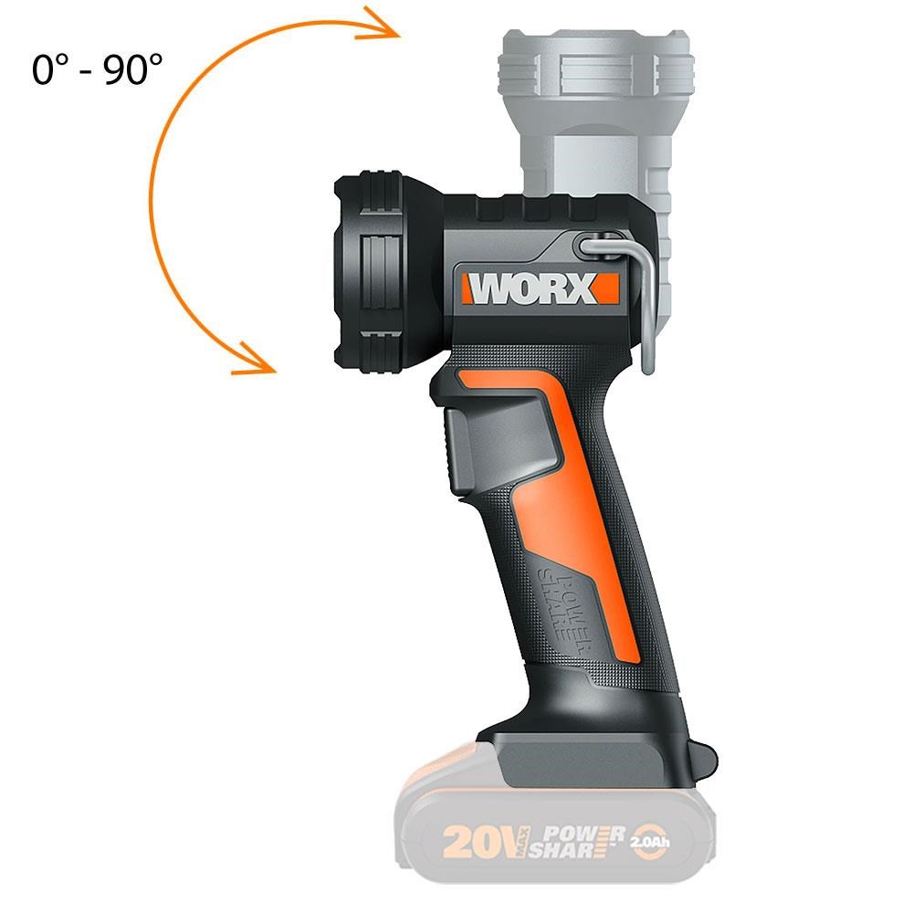 WorxWorx WX025.9 20Volt 160/350 Lümen Profesyonel Çok Fonksiyonlu Led Fener (Akü Dahil Değildir)WX025.9