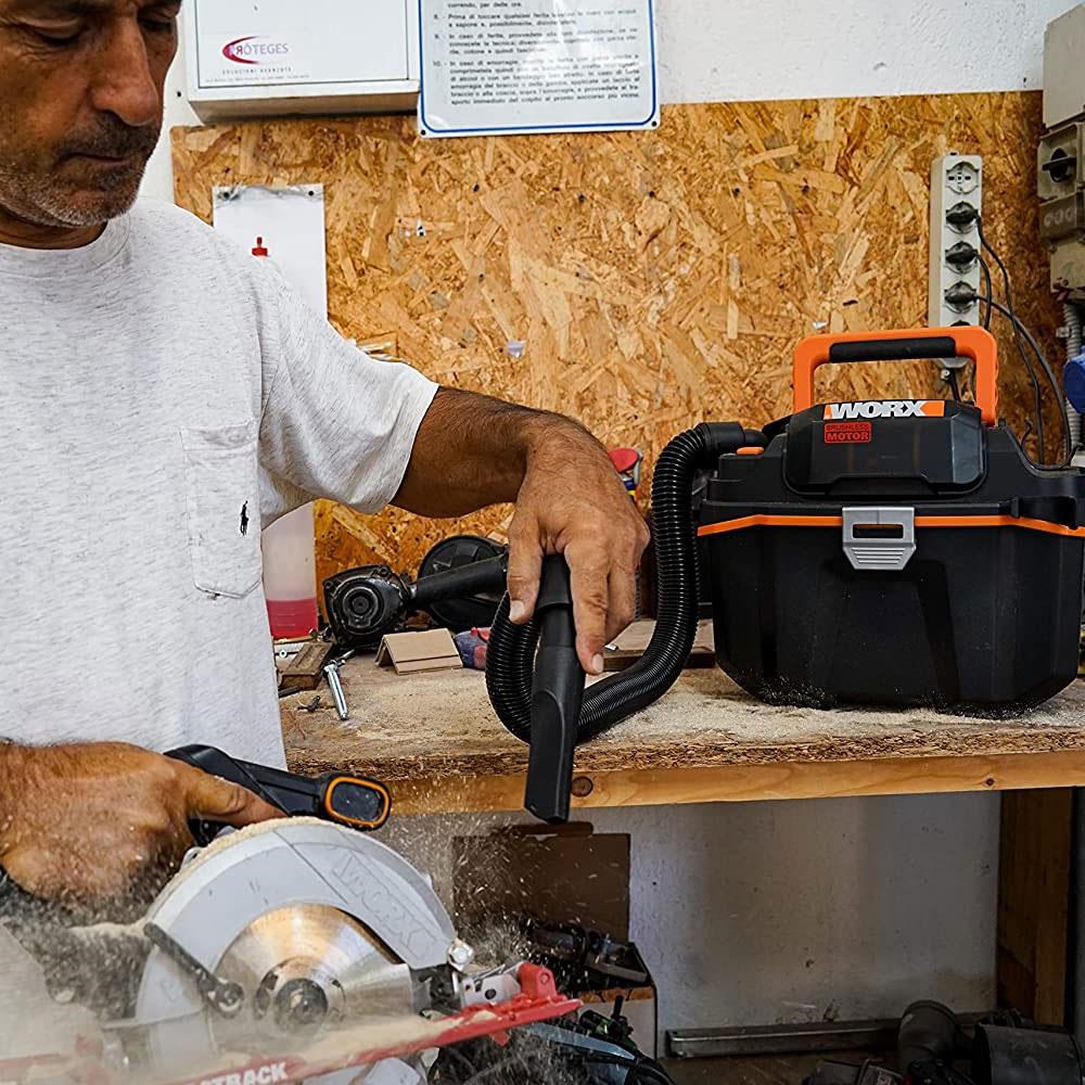 WorxWORX WX031 20Volt 4.0Ah. 200W/16Kpa Li-ion Kömürsüz Flexi Esnek Hortumlu Profesyonel Şarjlı Islak/Kuru Süpürge & ÜflemeWX031