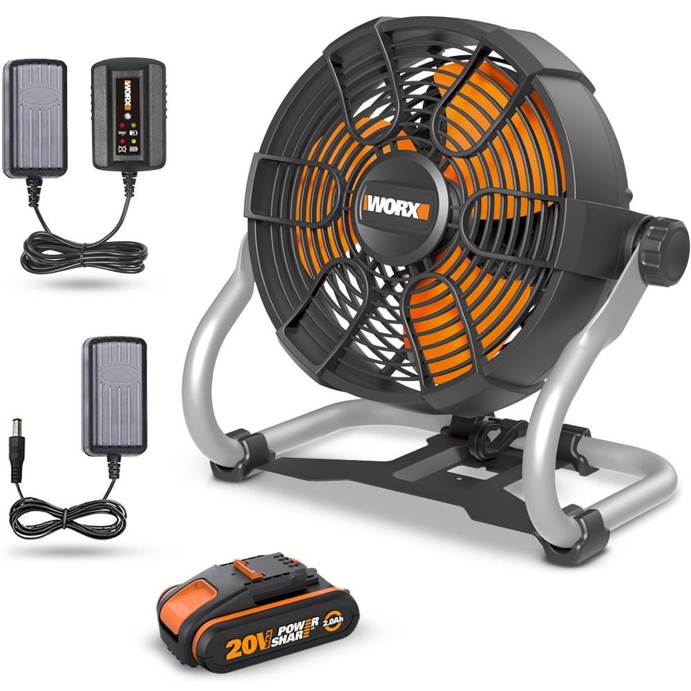 WorxWORX WX095 20Volt 2.0Ah. Li-ion 242mm Profesyonel Hibrit Şantiye Fanı/VantilatörWX095