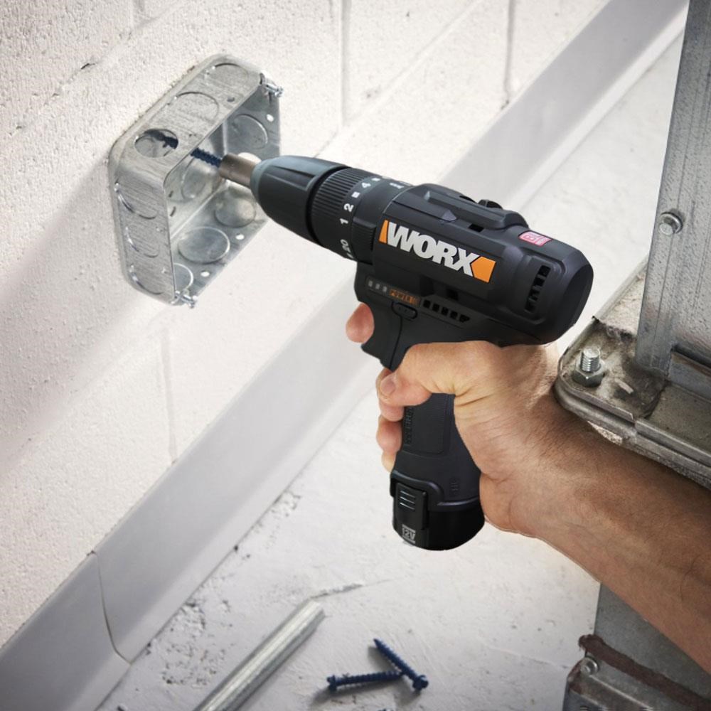 WorxWORX WX121 12Volt/2.0Ah Li-ion Çift Akülü Kömürsüz Profesyonel Şarjlı Darbeli Matkap + 5 Parça AksesuarWX121