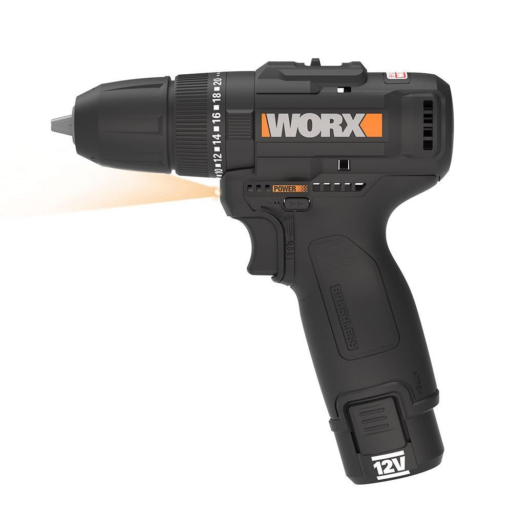 WorxWORX WX121 12Volt/2.0Ah Li-ion Çift Akülü Kömürsüz Profesyonel Şarjlı Darbeli Matkap + 5 Parça AksesuarWX121