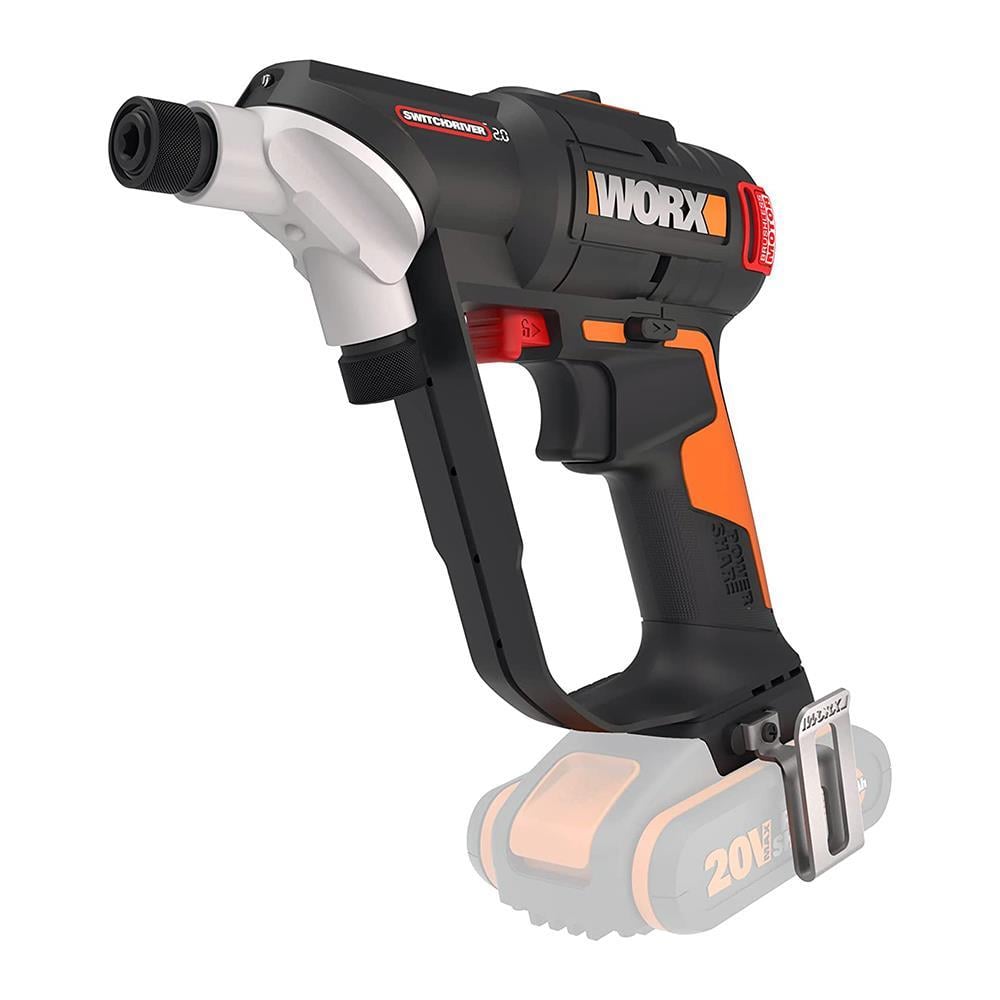 WorxWORX WX177.9 20Volt Döner Kafa ve Çift Mandrenli Profesyonel Kömürsüz Şarjlı Matkap + 6 Parça Uç (Akü Dahil Değildir)WX177.9