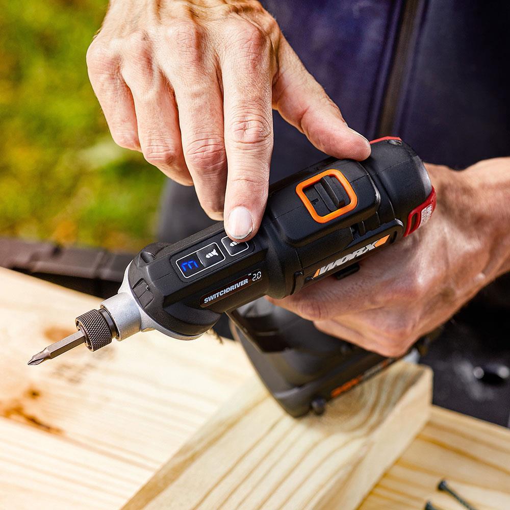 WorxWORX WX177.9 20Volt Döner Kafa ve Çift Mandrenli Profesyonel Kömürsüz Şarjlı Matkap + 6 Parça Uç (Akü Dahil Değildir)WX177.9