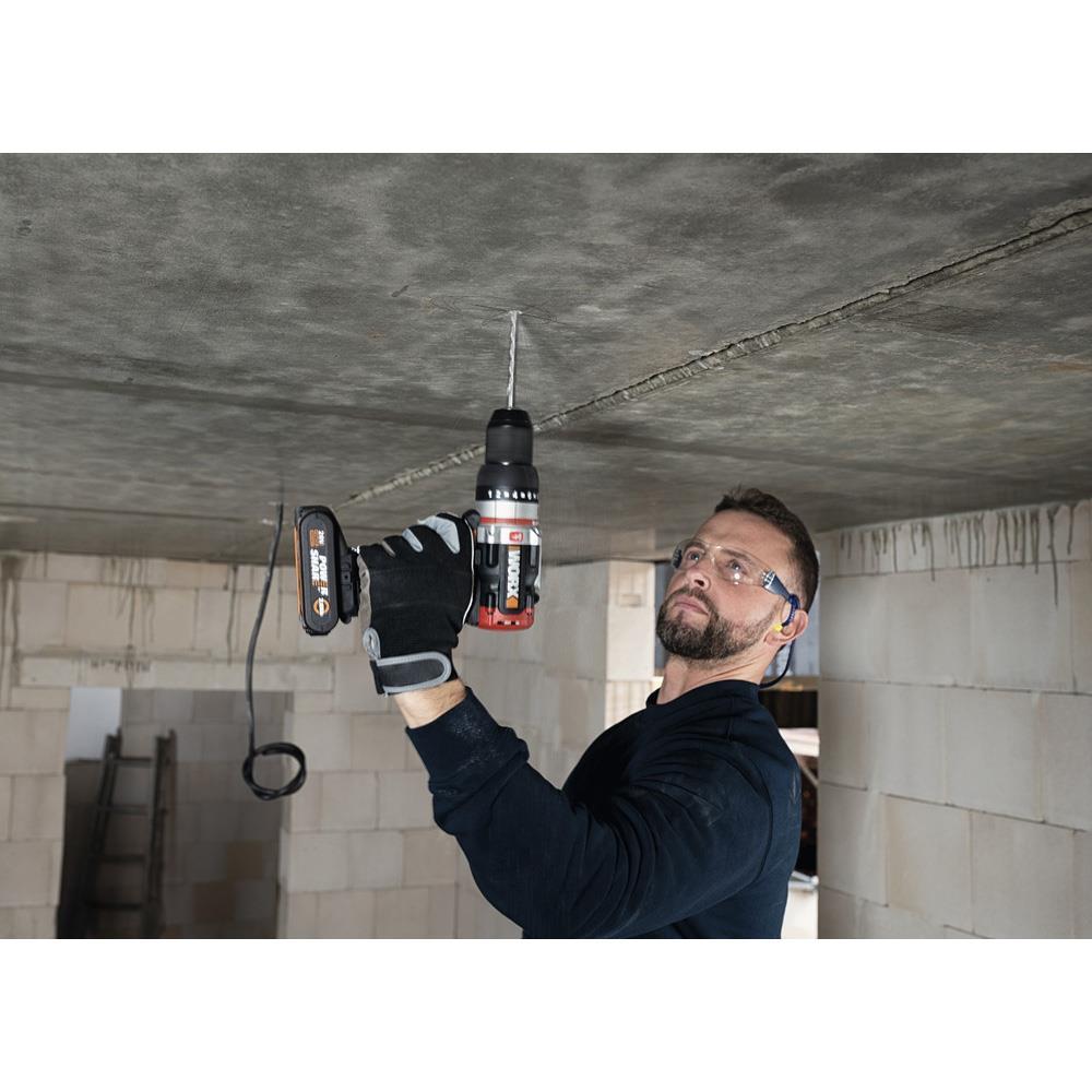 WorxWORX WX354.1 20Volt/4.0/2.0 Ah. Li-ion Çift Akülü Kömürsüz Profesyonel Darbeli Şarjlı MatkapWX354.1
