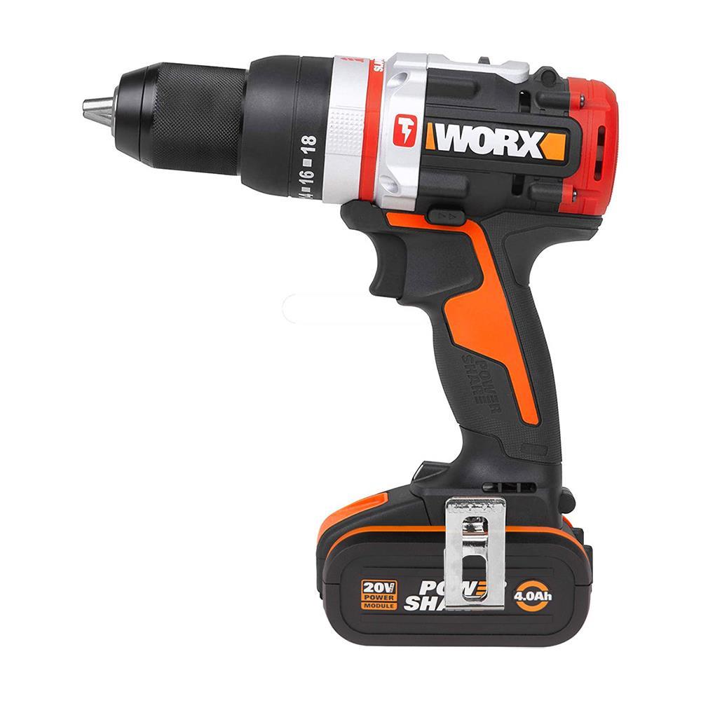 WorxWORX WX354.1 20Volt/4.0/2.0 Ah. Li-ion Çift Akülü Kömürsüz Profesyonel Darbeli Şarjlı MatkapWX354.1