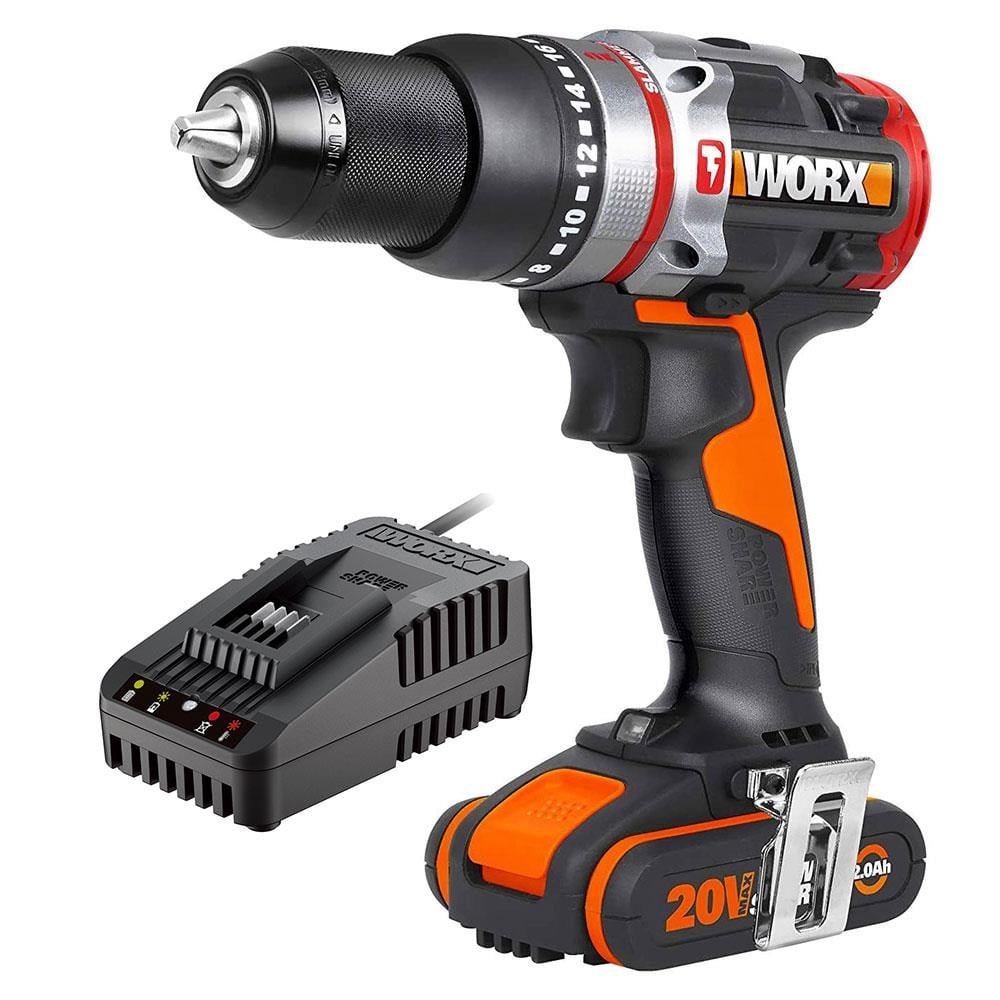 WorxWORX WX354.9C 20Volt/2.0Ah Li-ion Tek Akülü Kömürsüz Profesyonel Darbeli Şarjlı MatkapWX354.9C