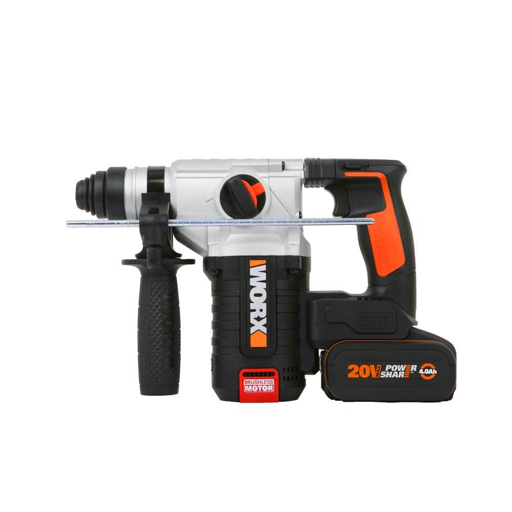 WorxWORX WX380 20Volt 4.0Ah. 2.2J Li-ion Çift Akülü Şarjlı Profesyonel SDS-Plus Pnömatik Kırıcı/DeliciWX380