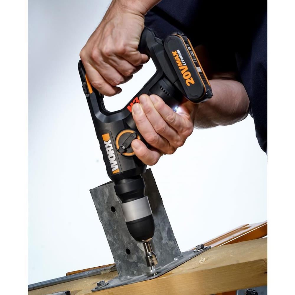 WorxWORX WX390.9 20Volt 1.2J Profesyonel SDS-Plus Pnömatik Şarjlı Matkap + 8 Adet Uç + Mandren (Akü Dahil Değildir)WX390.9