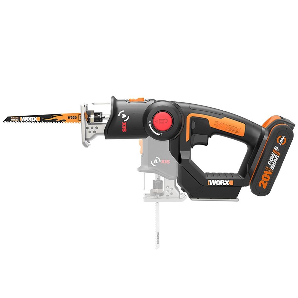 WorxWORX WX550 20Volt 2.0Ah. Li-ion Profesyonel Dekupaj ve Tilki Kuyruğu TestereWX550