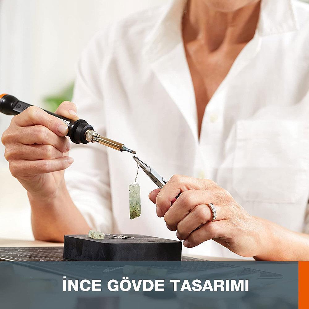 WorxWORX WX744.9 MAKERX 20Volt Profesyonel Dijital Lehim Tabancası + 12 Aksesuar (Akü Dahil Değildir)WX744.9