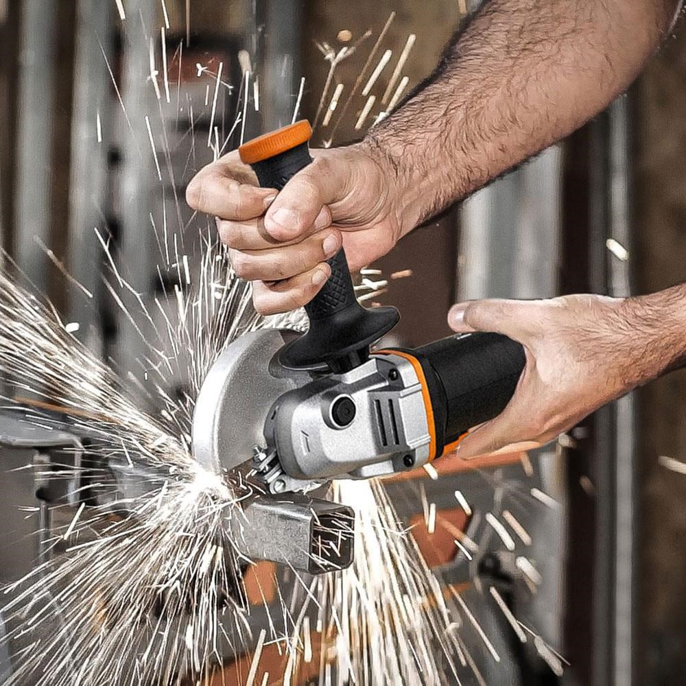 WorxWORX WX803 20Volt 2.0/4.0 Ah. Li-ion Çift Akülü 125mm Profesyonel Şarjlı Avuç TaşlamaWX803