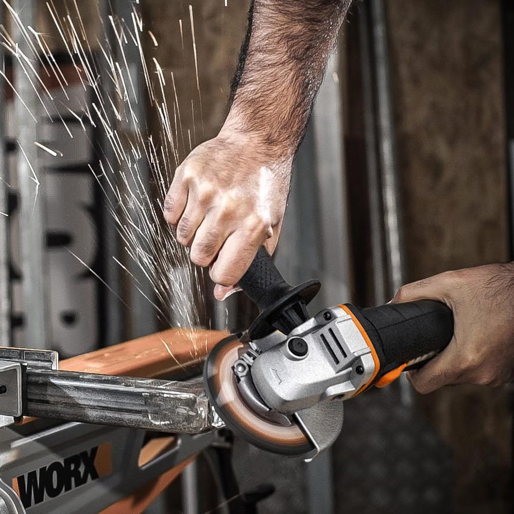 WorxWORX WX803 20Volt 2.0/4.0 Ah. Li-ion Çift Akülü 125mm Profesyonel Şarjlı Avuç TaşlamaWX803