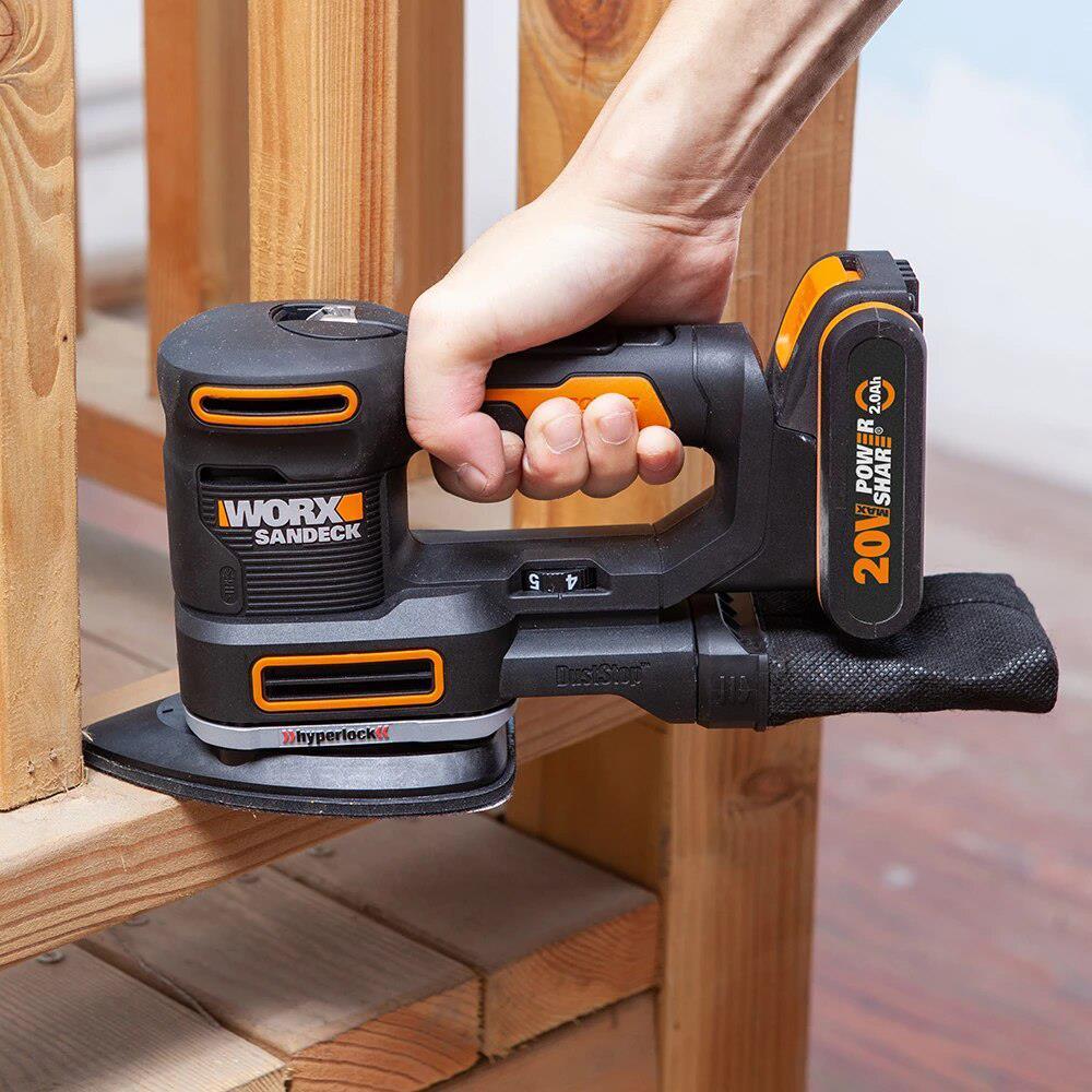 WorxWORX WX820 20Volt 2.0Ah. Li-ion Profesyonel Devir Ayarlı Çok Amaçlı Şarjlı ZımparaWX820