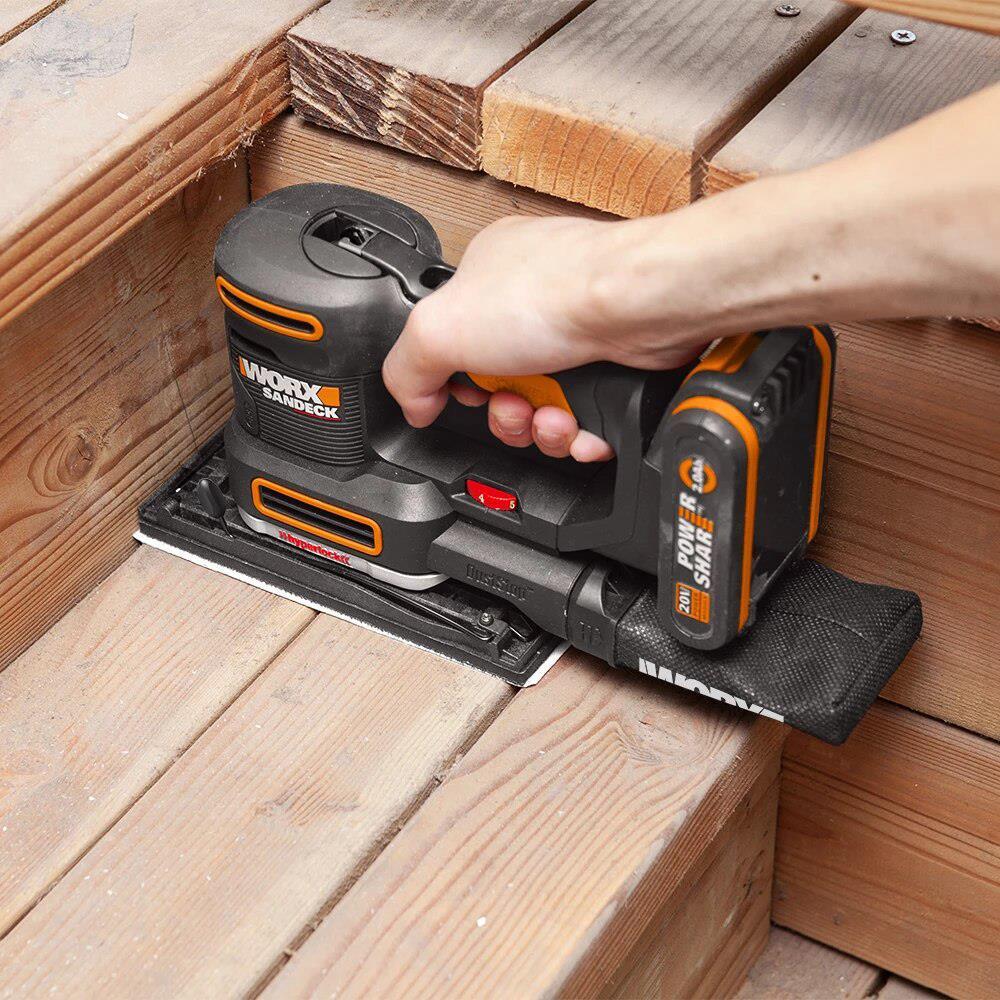 WorxWORX WX820 20Volt 2.0Ah. Li-ion Profesyonel Devir Ayarlı Çok Amaçlı Şarjlı ZımparaWX820