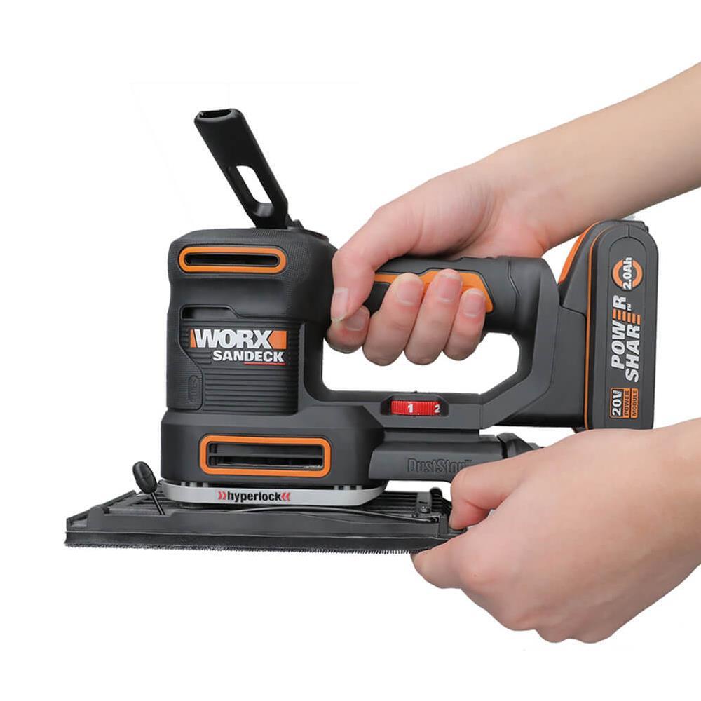 WorxWORX WX820 20Volt 2.0Ah. Li-ion Profesyonel Devir Ayarlı Çok Amaçlı Şarjlı ZımparaWX820