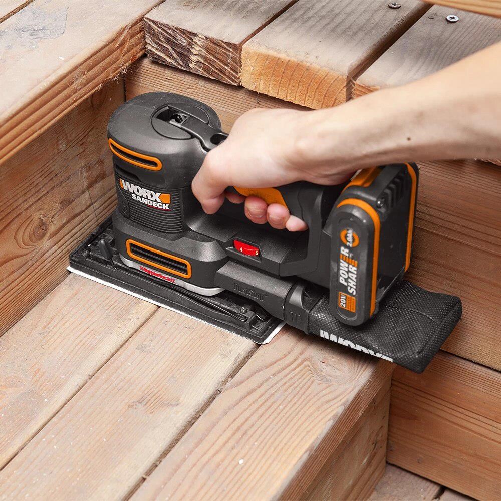 WorxWORX WX820 20Volt 2.0Ah. Li-ion Profesyonel Devir Ayarlı Çok Amaçlı Şarjlı ZımparaWX820