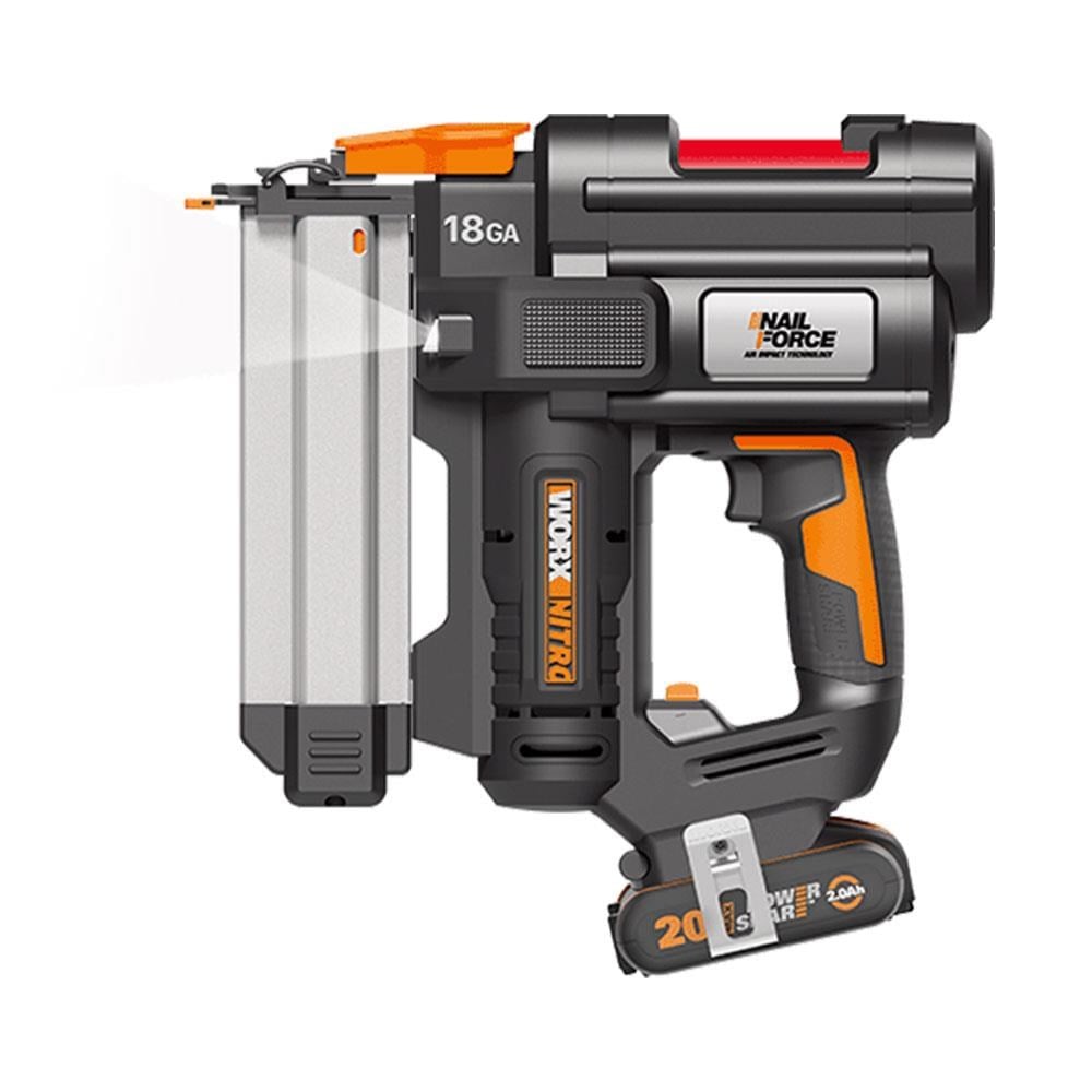 WorxWORX WX842 20Volt/2.0Ah Li-ion 15-50mm Profesyonel Şarjlı Çivi Çakma Makinesi + 2700 Adet Yedek ÇiviWX842