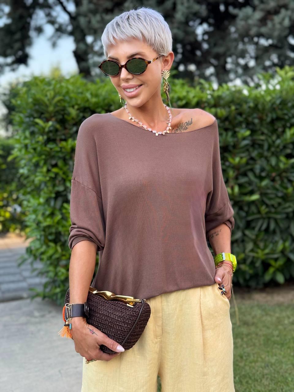 ACI KAHVE KAYIK YAKA MERSERİZE