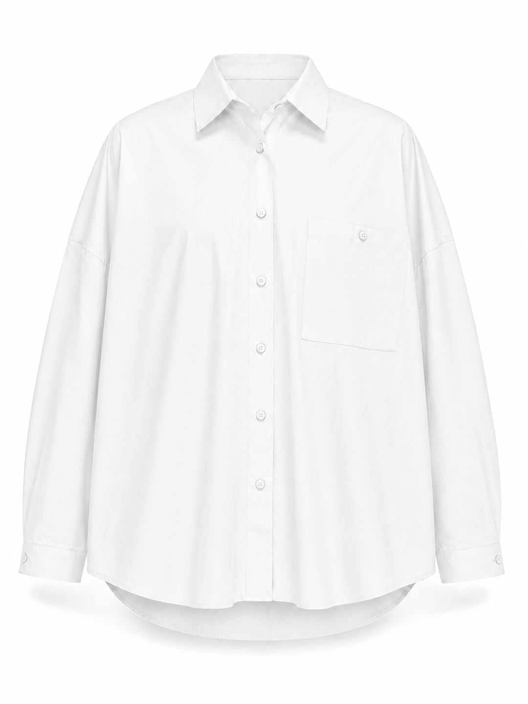 BEYAZ OVERSIZE POPLİN GÖMLEK