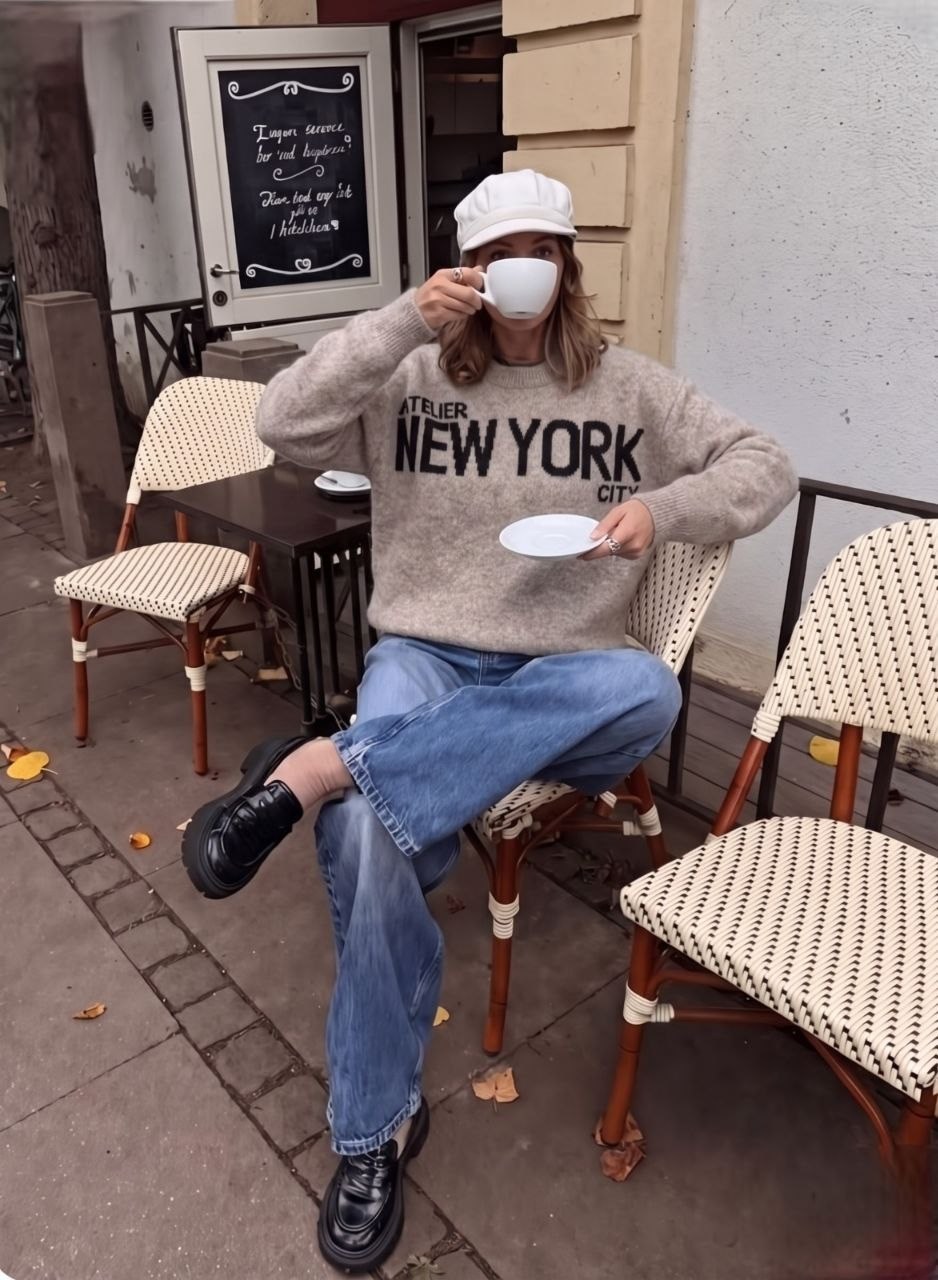 Bisiklet Yaka Newyork Kazak Vizon