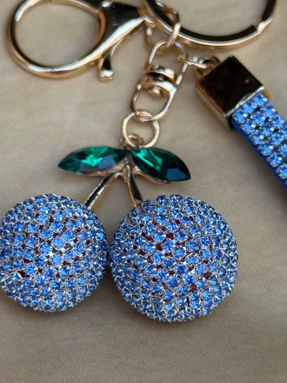 BLUE CRYSTAL CHERRİES  CHARM