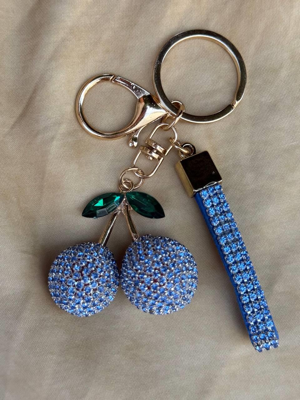 BLUE CRYSTAL CHERRİES  CHARM