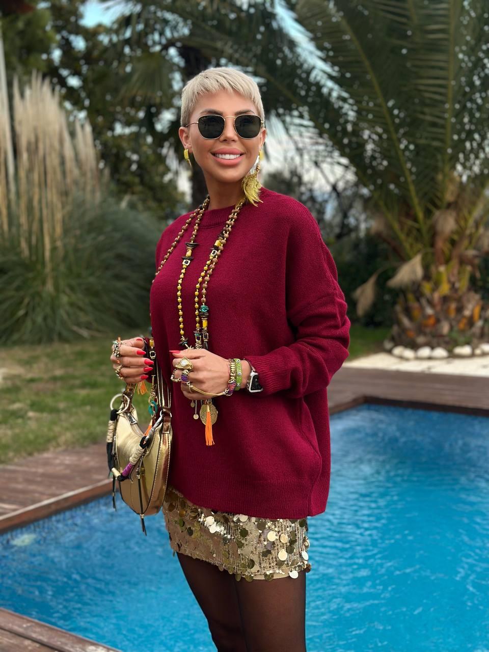 BORDO BİSİKLET YAKA SALAŞ TRİKO