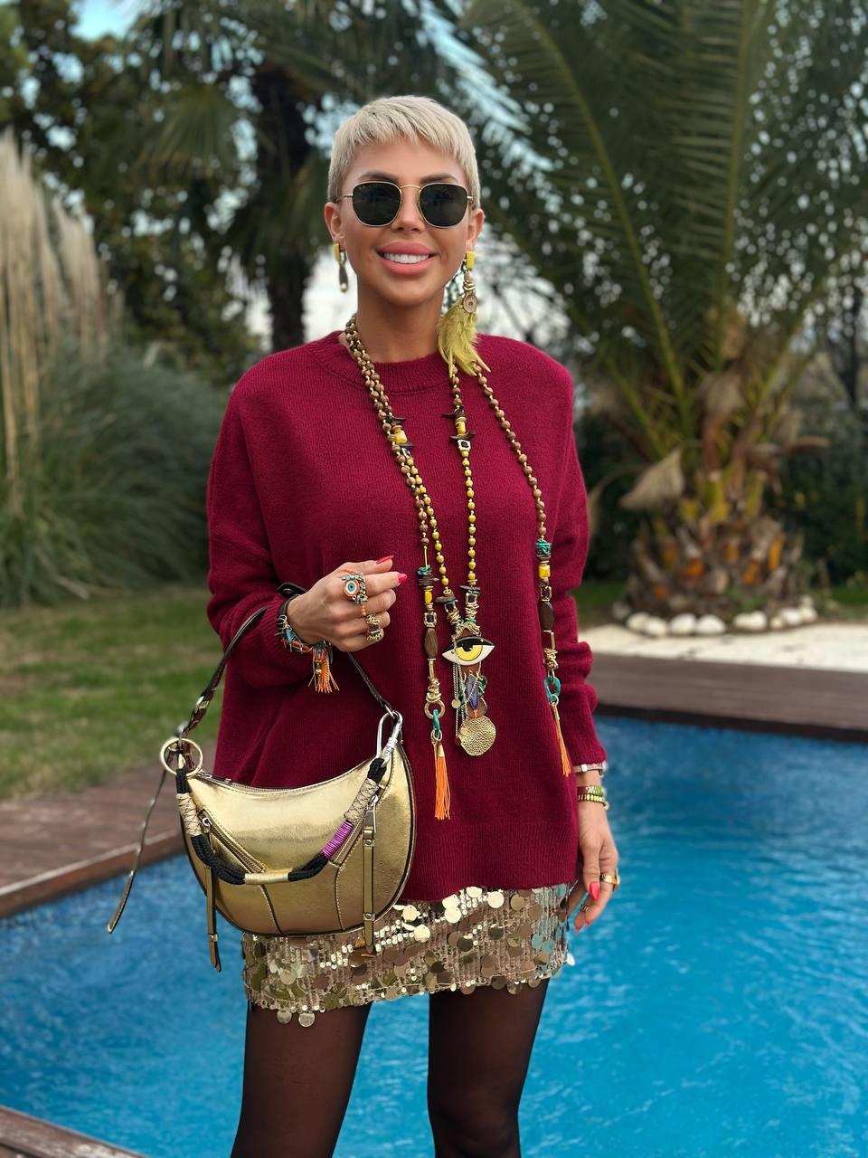 BORDO BİSİKLET YAKA SALAŞ TRİKO