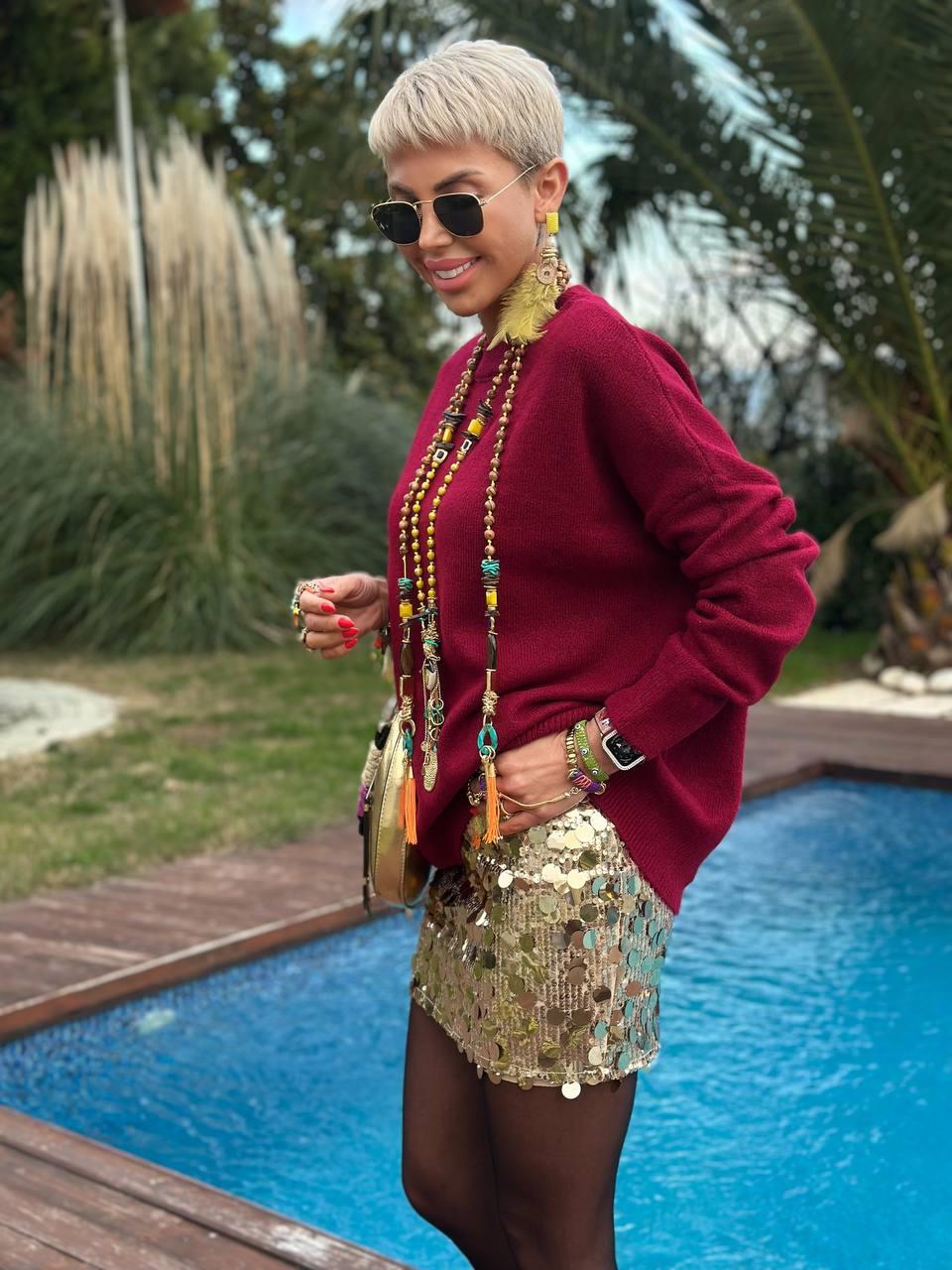 BORDO BİSİKLET YAKA SALAŞ TRİKO