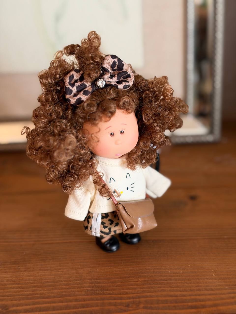CHARM BEBEK AKSESUAR KAHVE LEOPAR ETEKLİ 