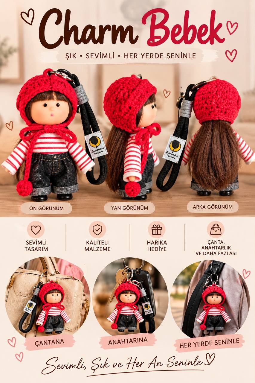 CHARM BEBEK AKSESUAR KIRMIZI