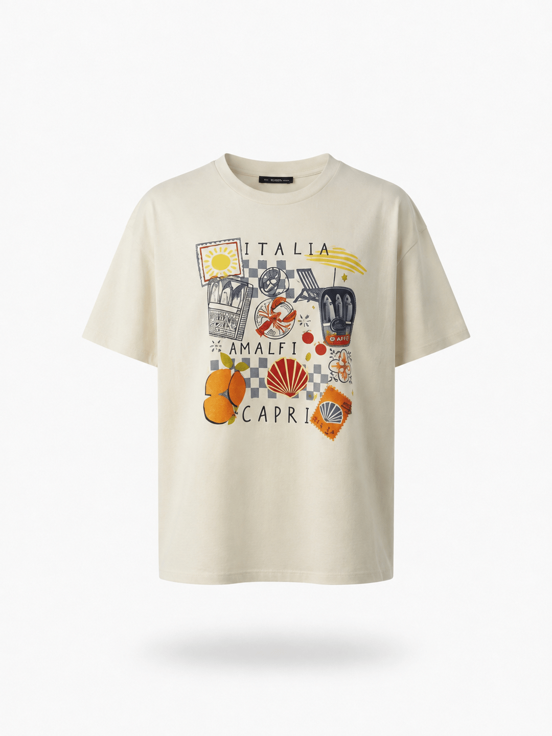EKRU ITALIA BASKILI TSHIRT
