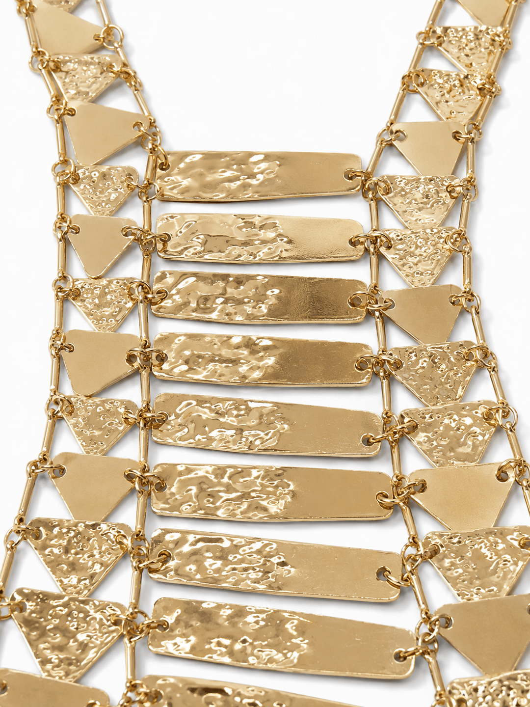 Gold Merdiven Form Uzun Kolye