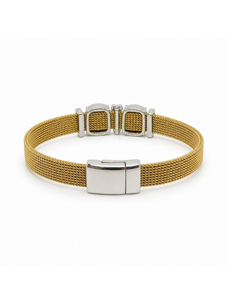 Gold Renk Charm Detaylı Hasır Bileklik