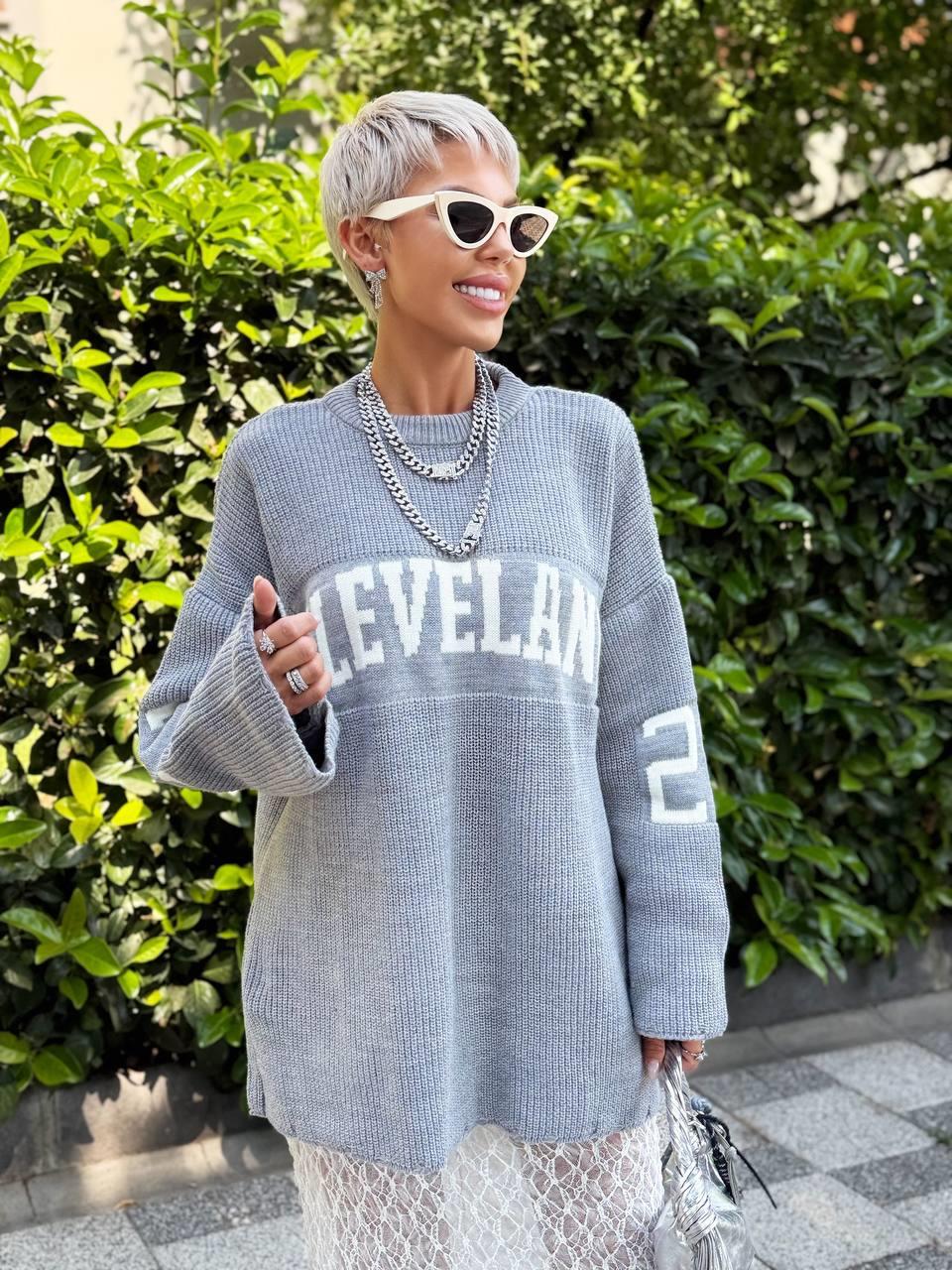 GRİ CLEVELAND OVERSIZE TRİKO KAZAK
