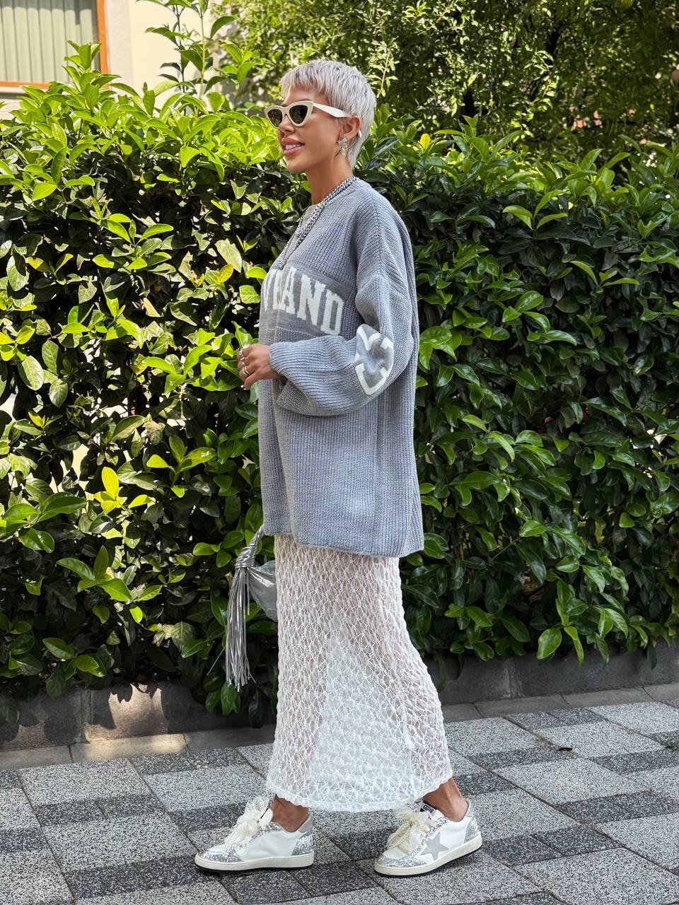 GRİ CLEVELAND OVERSIZE TRİKO KAZAK