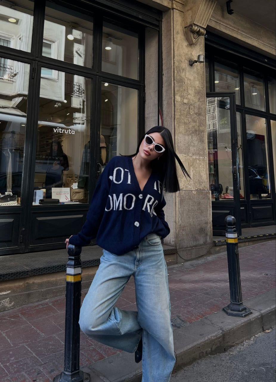 LACİVERT NOTIFY TRİKO HIRKA