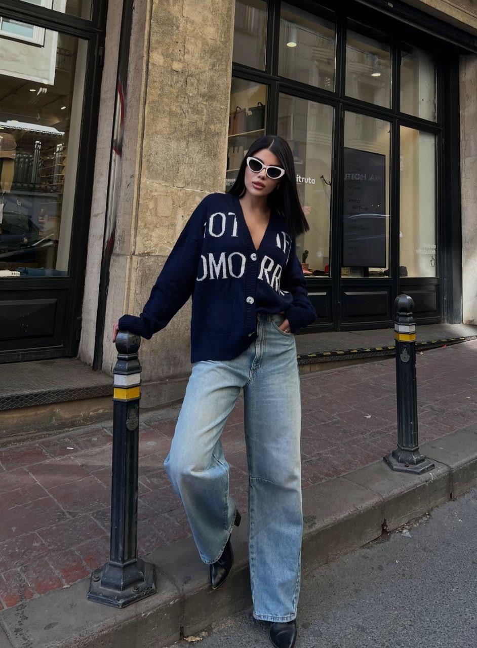LACİVERT NOTIFY TRİKO HIRKA