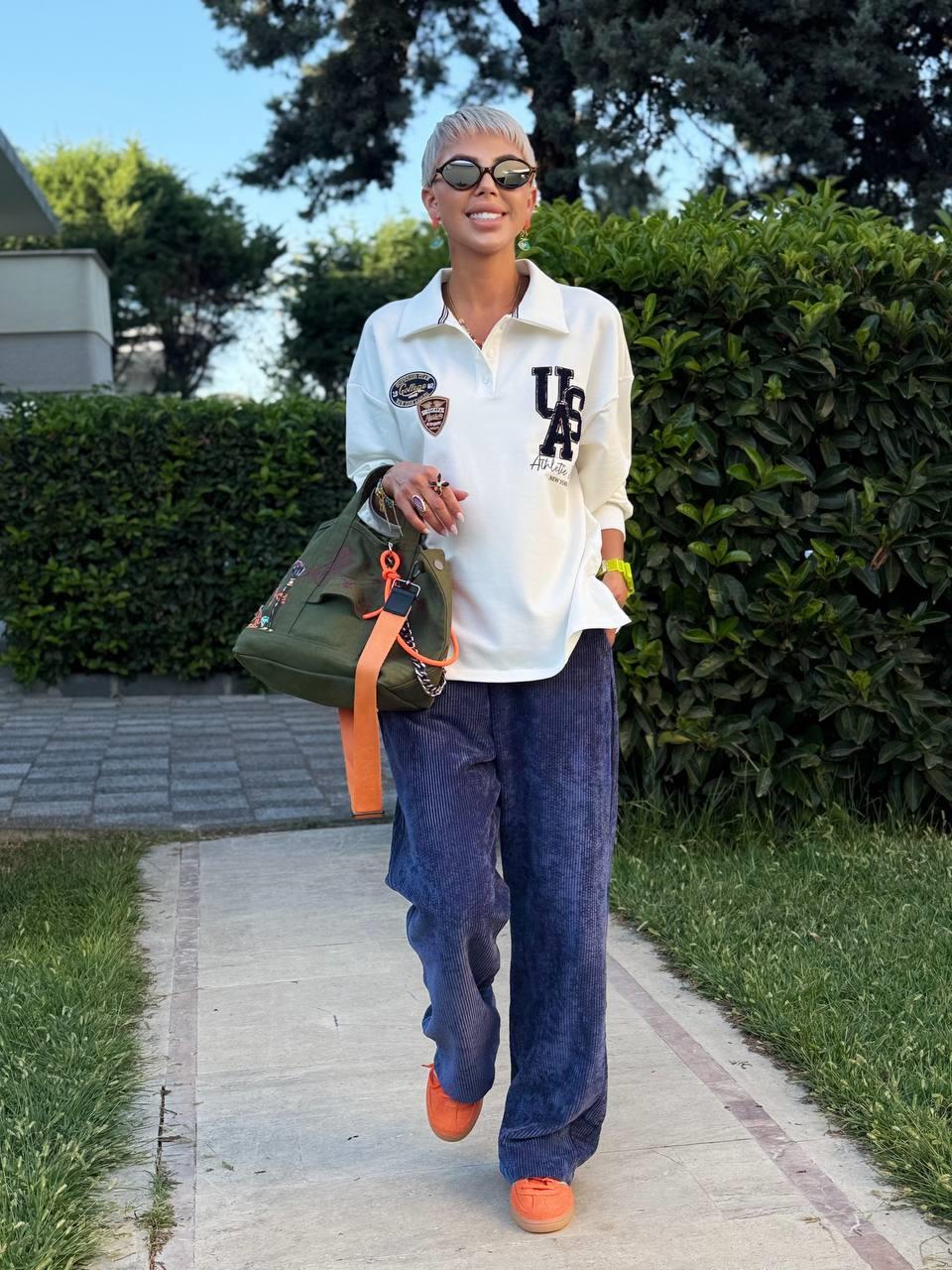 LACİVERT RENK KADİFE FİTİLLİ PANTOLON