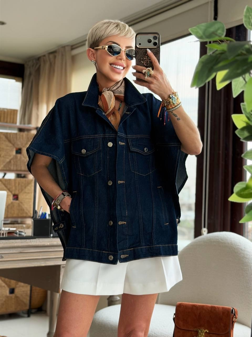 LACİVERT S.STUDIO TASARIM JEAN YELEK 