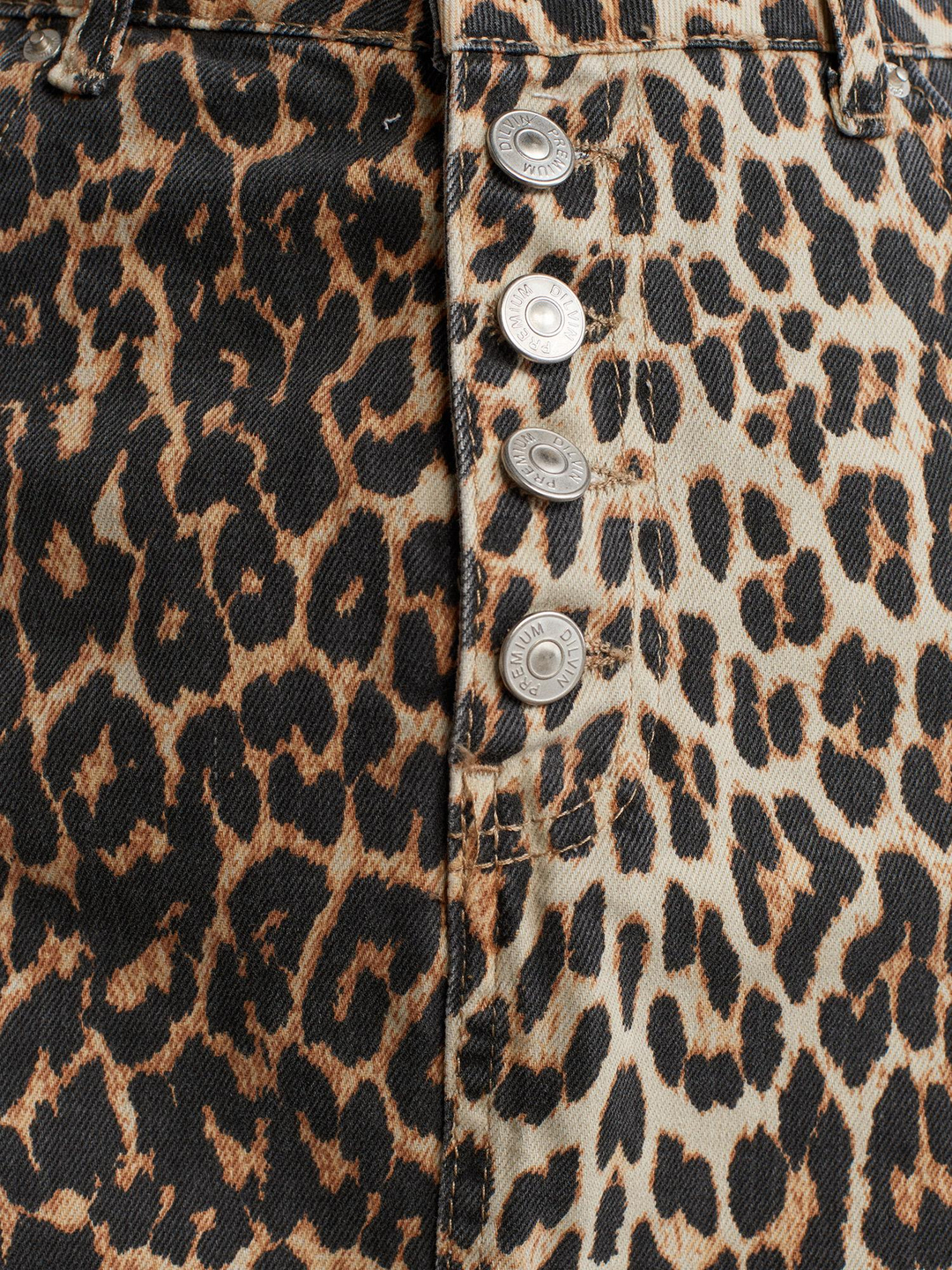 LEOPAR DESEN ÖNDEN YIRTMAÇLI ETEK