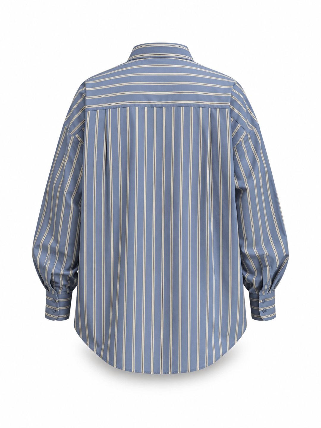 MAVİ BEYAZ ÇİZGİLİ OVERSIZE PREMIUM GÖMLEK