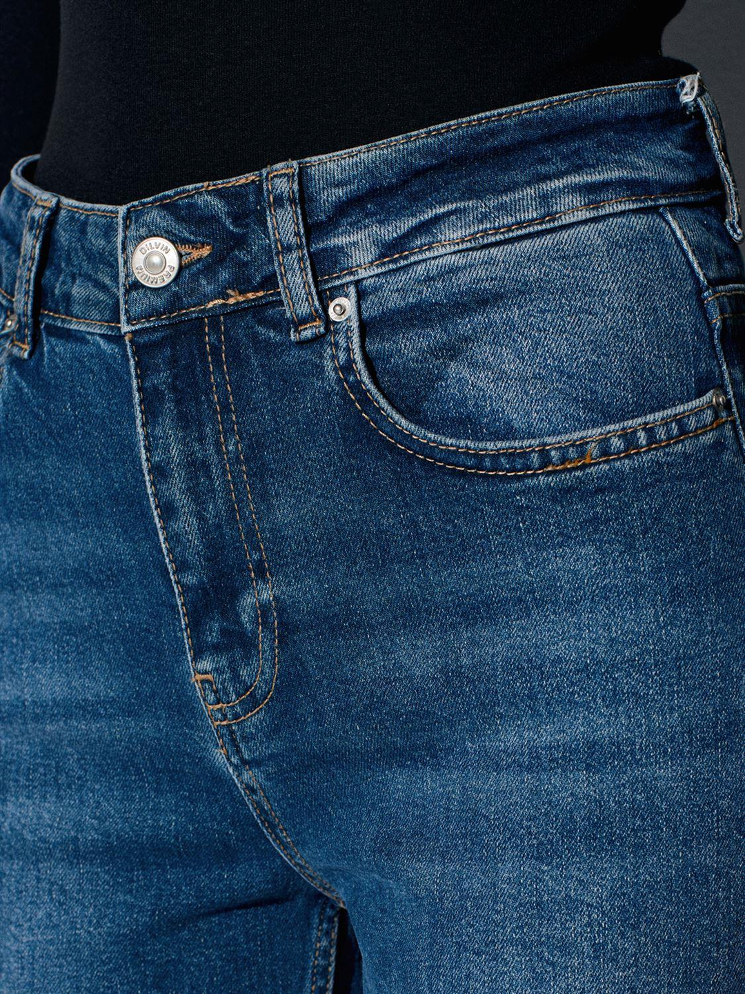 MAVİ ORTA BEL BOOTCUT PANTOLON
