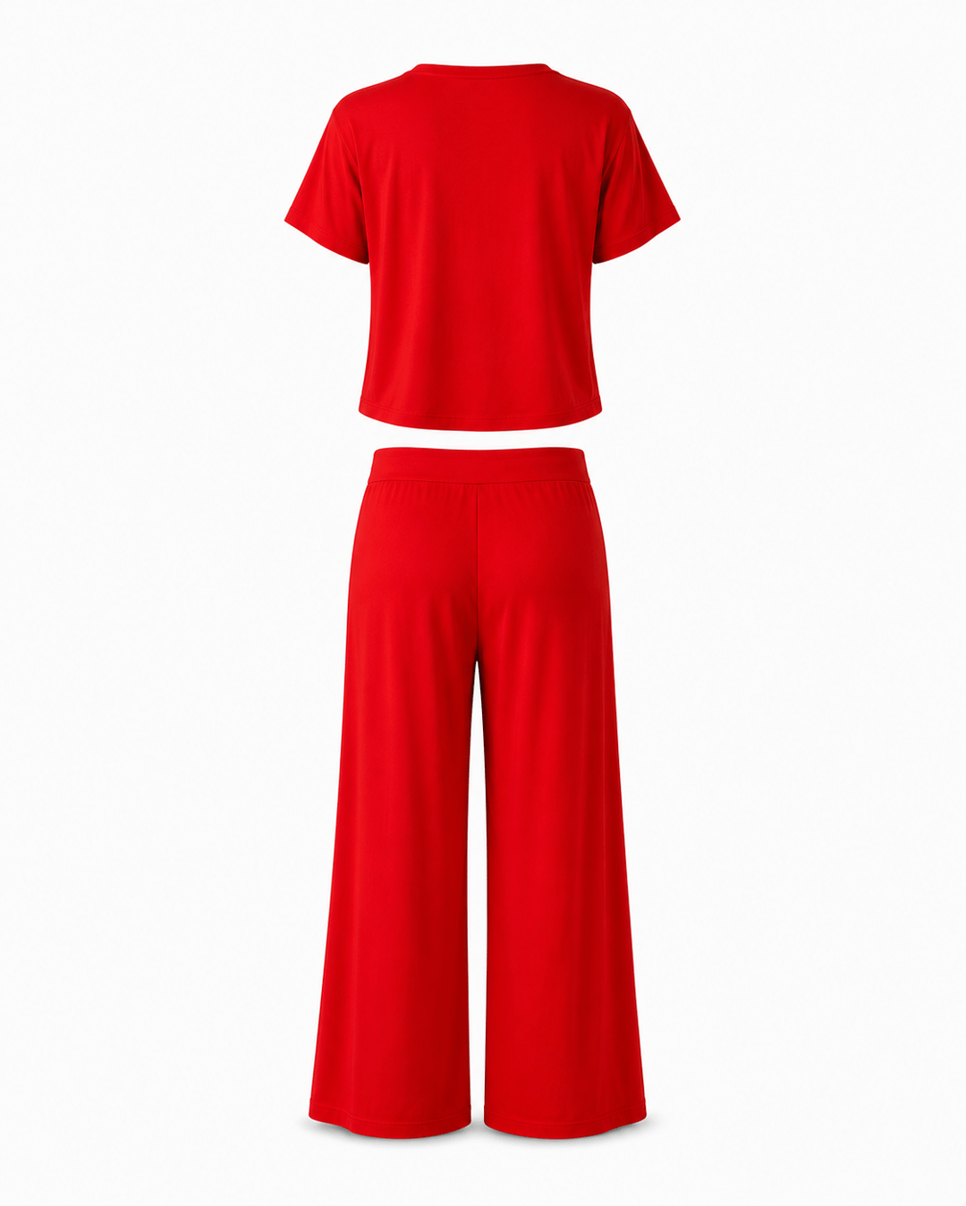 MODAL SOFT TSHIRT PANTOLON TAKIM KIRMIZI