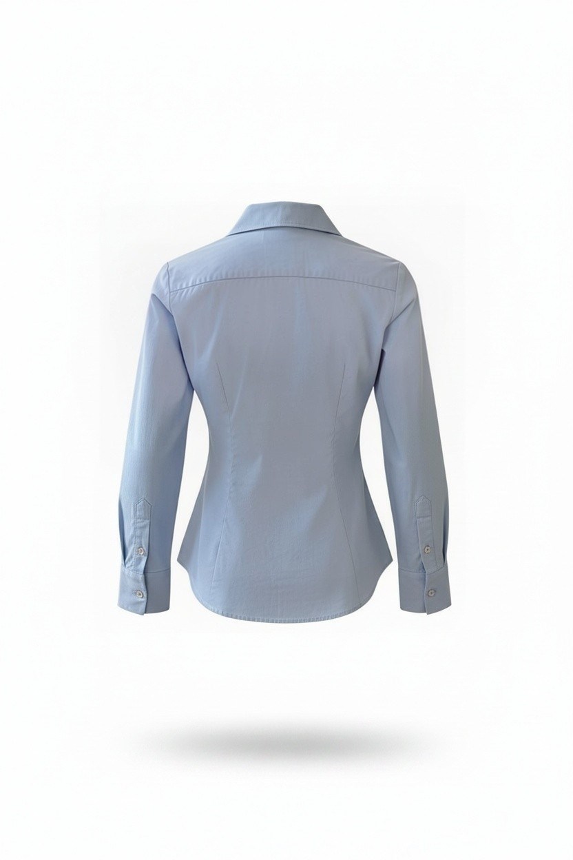 NAKIŞLI SLIM FIT GÖMLEK BEBE MAVİ